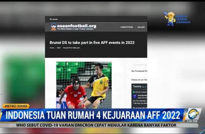 Indonesia tuan rumah 4 kejuaraan AFF 2022. Foto: Dok/Metro TV