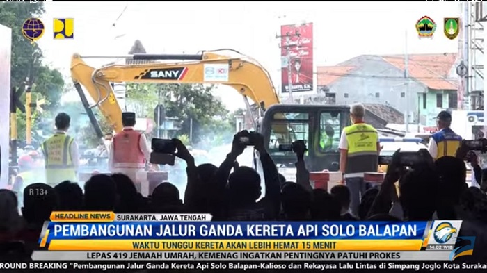 Pembangunan Jalur Ganda Kereta Api Solo Balapan Resmi Dimulai