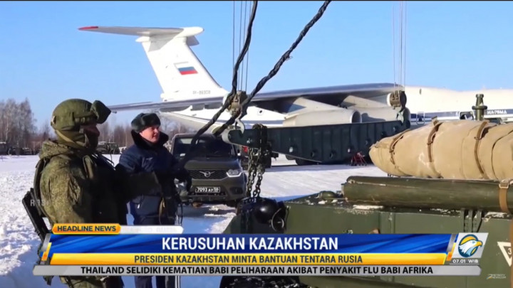 Rusia Kirim Tambahan 2.500 Tentara untuk Redam Kerusuhan Kazakhstan