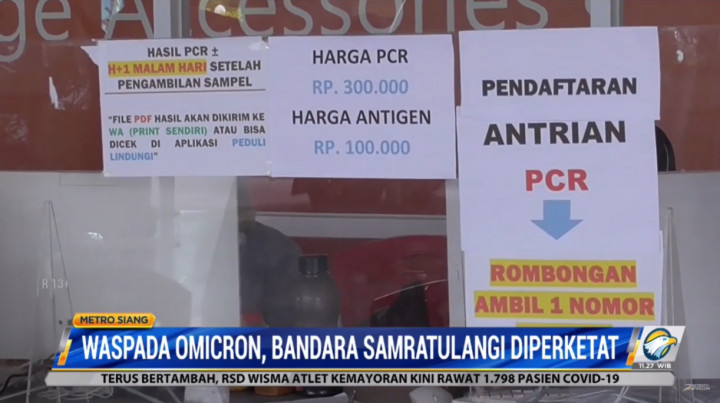 Antisipasi Omicron, Bandara Samratulangi Perketat Protokol Covid-19