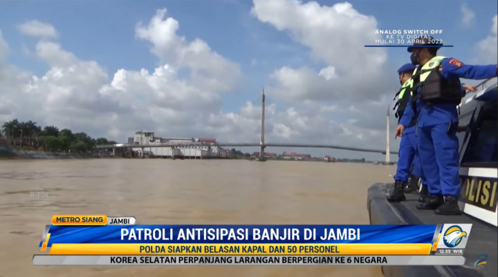 Curah Hujan Tinggi, Polda Jambi Siagakan Kapal dan Puluhan Personel