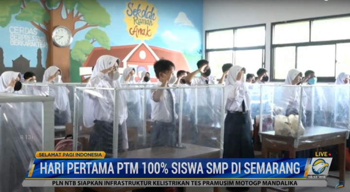 Semarang Mulai PTM 100% untuk Tingkat SMP