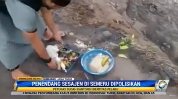 Penendang Sesajen di Gunung Semeru Dipolisikan, Aparat Kantongi Identitas Pelaku