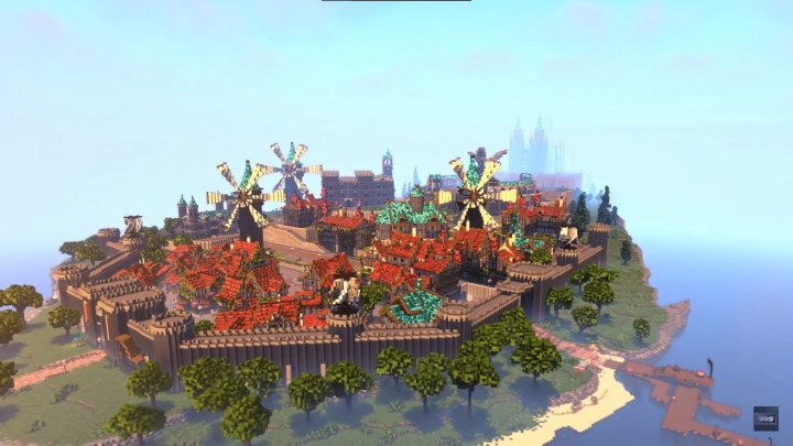 Minecrafter Ini Bikin Ulang Kota Mondstadt Genshin Impact di Minecraft, Keren Banget Loh!