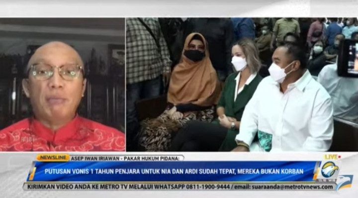 Pakar Nilai Vonis 1 Tahun Nia Ramadhani dan Ardi Bakrie Tepat