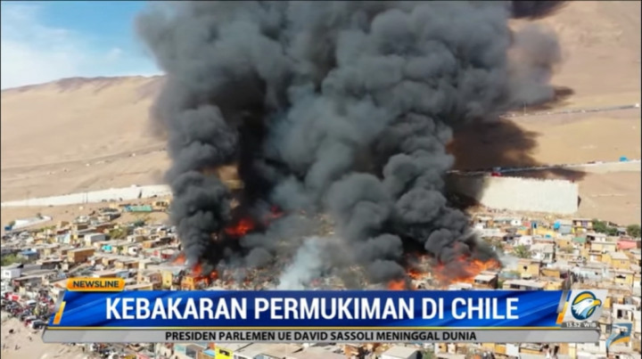 Kebakaran Landa Chile, 100 Rumah Hangus