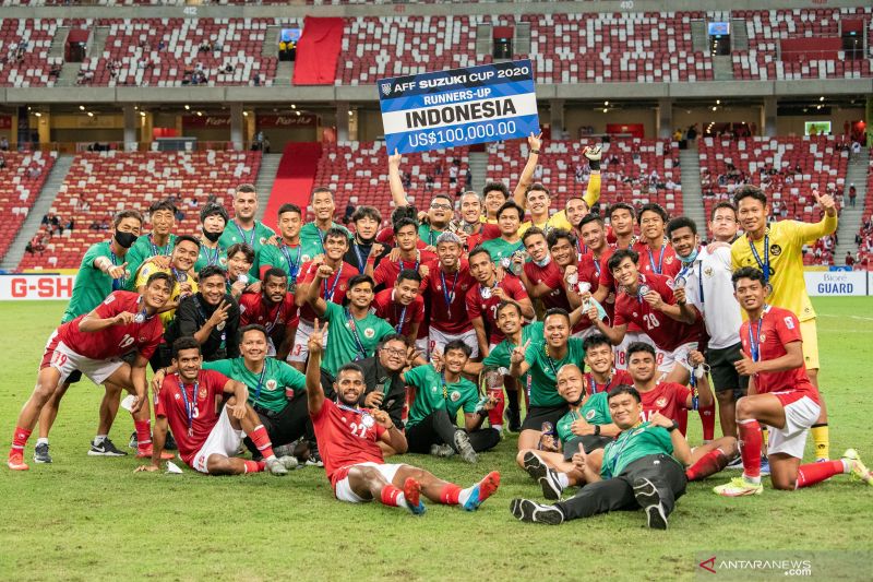 Para pemain timnas Indonesia. (ANTARA FOTO/Flona Hakim/app/hp.)
