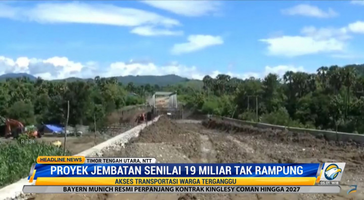 Proyek Jembatan Tak Rampung, Warga Terkatung