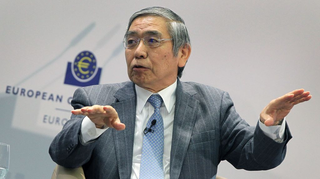 Gubernur Bank of Japan (BoJ) Haruhiko Kuroda. AFP PHOTO/Daniel ROLAND