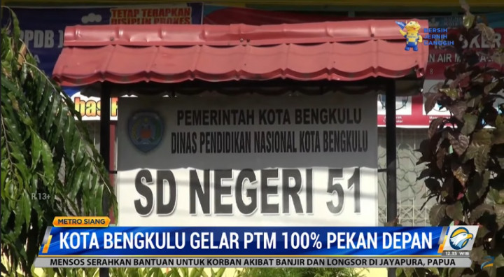 Bengkulu Siap Mulai PTM 100% Pekan Depan