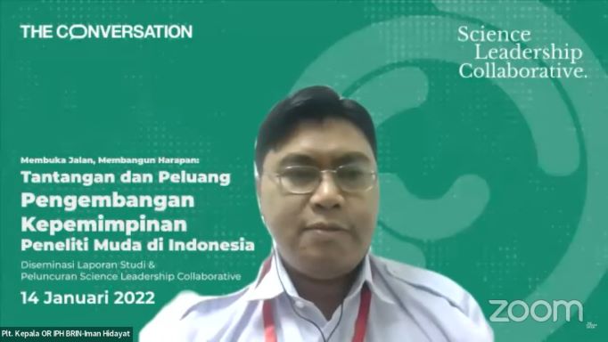 Plt. Kepala OR Ilmu Pengetahuan Hayati (IPH) BRIN, Iman Hidayat. Foto: Zoom