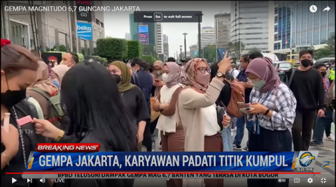 Gempa Berdampak pada Aktivitas Warga di Banten hingga Jakarta