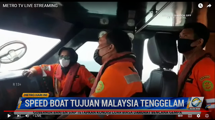 Speedboat Tujuan Malaysia Tenggelam, 3 Orang Masih dalam Pencarian