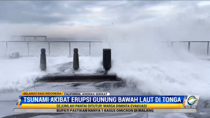 Erupsi Gunung Api Bawah Laut di Tonga, 3 Negara Ini Ikut Terdampak