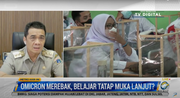 PTM 100% Jalan Walau Omicron Merebak, Ini Kata Wagub DKI