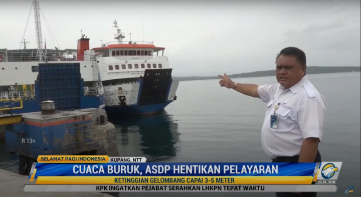 Sebagian Besar Pelayaran di Kupang Ditutup karena Cuaca Buruk