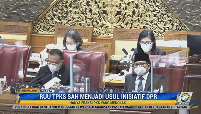 Hanya Fraksi PKS yang Tolak RUU TPKS Jadi RUU Inisiatif DPR