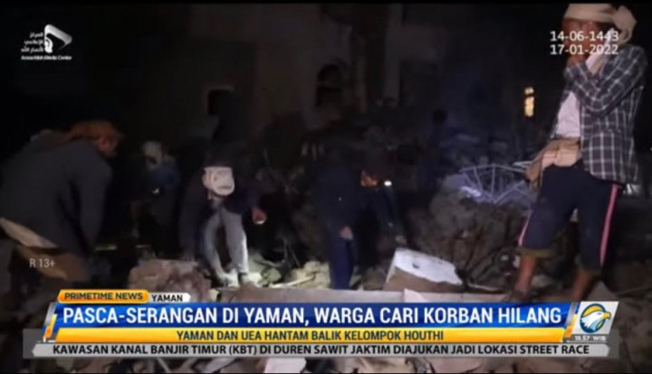 Warga Yaman Cari Korban Pascaserangan Drone Houthi