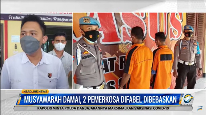 Laporan Dicabut usai Musyawarah, Pemerkosa Gadis Difabel Dibebaskan