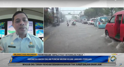 Puncak Musim Hujan di Indonesia Diprediksi Hingga Februari