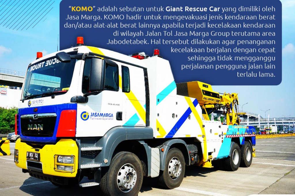 Si Komo merupakan truk yang digunakan sebagai rescue untuk kendaraan-kendaraan besar yang mengalami kecelakaan lalu lintas di jalan tol. Jasa Marga 