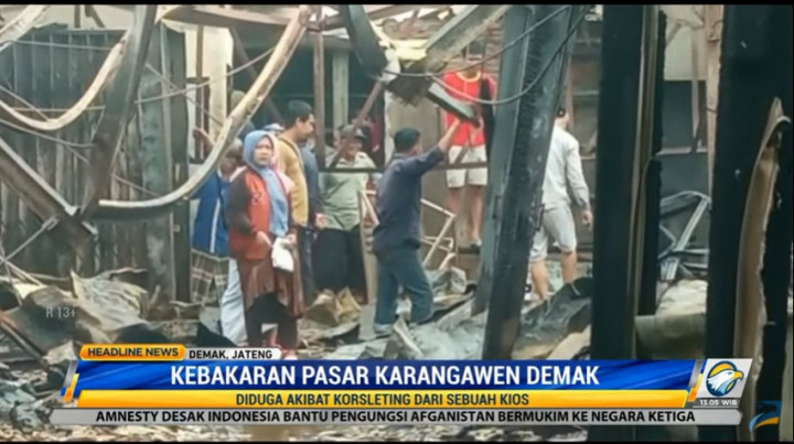 Pasar Karangawen Demak Dilahap si Jago Merah