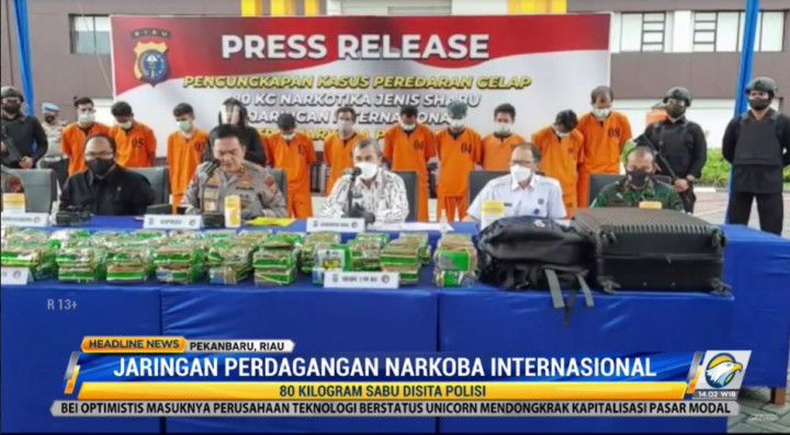 11 Anggota Sindikat Narkoba Internasional Ditangkap, 80 Kg Sabu Disita
