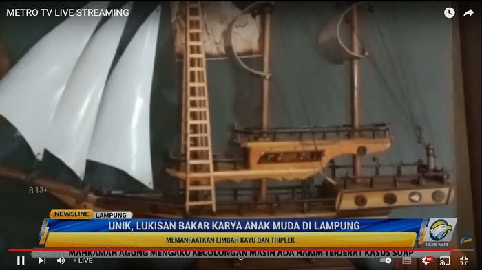 Unik, Lukisan Bakar Karya Anak Muda di Lampung