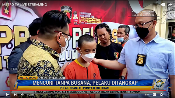 Pencuri tanpa Busana di Palembang Ditangkap