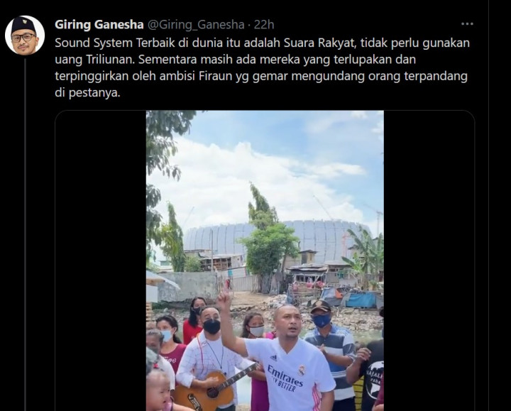 Aksi Giring Nyanyi Bareng Warga di Luar JIS Disindir Netizen: Berbaur Atau Demi Konten?