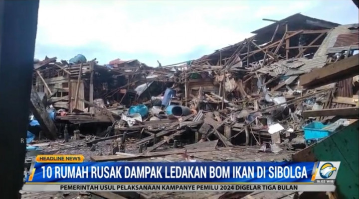 Ledakan Bom Ikan Rusak 10 Rumah di Sibolga, 3 Warga Terluka