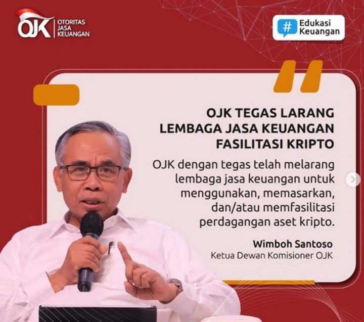 Tegas! OJK Larang Lembaga Jasa Keuangan Fasilitasi Perdagangan Kripto