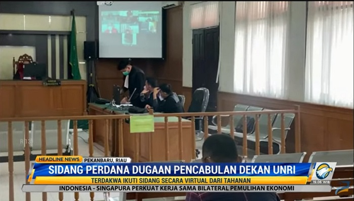 Sidang Perdana Dugaan Pencabulan Dekan UNRI
