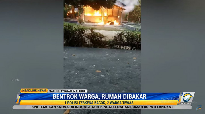 Buntut Bentrok Warga di Maluku Tengah, Sejumlah Rumah Terbakar