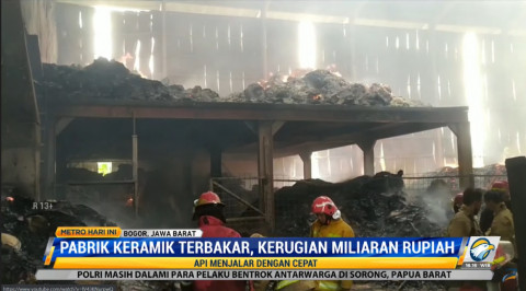 Pabrik Keramik Kebakaran, Kerugian Capai Miliaran Rupiah
