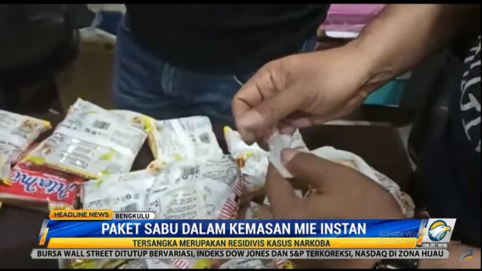 2,8 Gram Sabu Ditemukan Dalam Kemasan Mie Instan