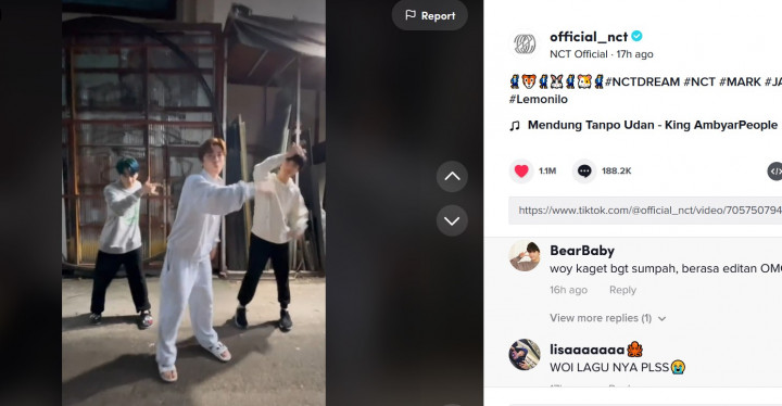 Bukan Editan, NCT Dream Asyik Joget Lagu Mendung Tanpo Udan