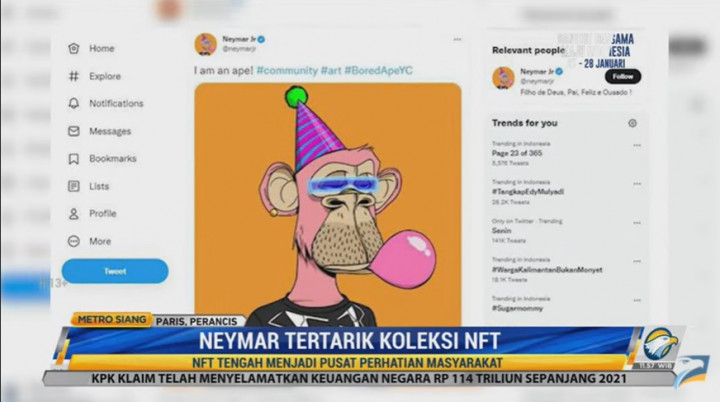 Ini Karya NFT yang Dibeli Neymar hingga Miliaran Rupiah