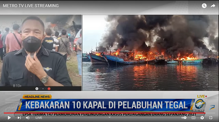 Ini Penyebab 10 Kapal di Pelabuhan Tegal Bertambah Terbakar