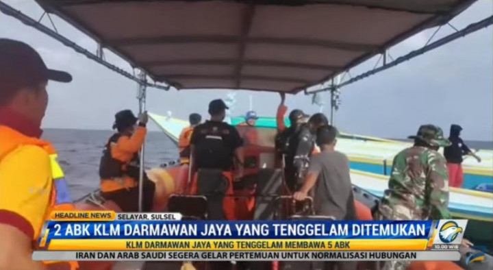 2 ABK KLM Darmawan Jaya yang Tenggelam Ditemukan