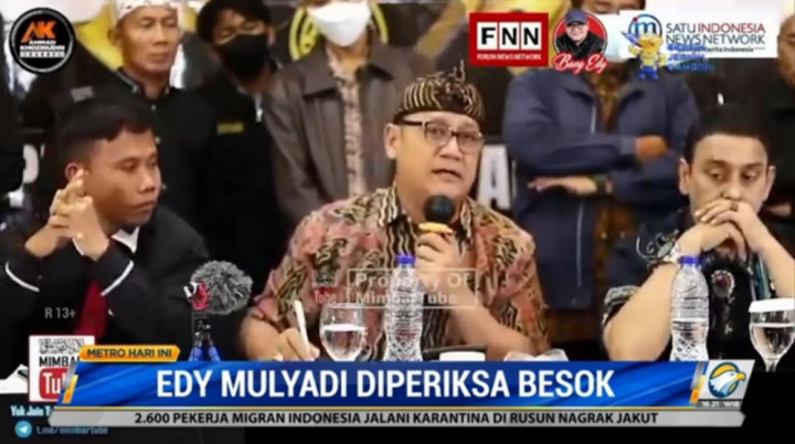 Polisi Akan Periksa Edy Mulyadi Besok