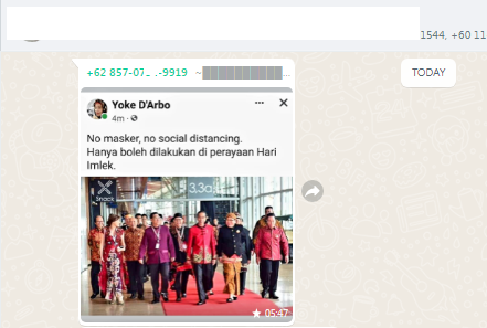 [Cek Fakta] Foto Jokowi tanpa Masker dan tidak Jaga Jarak saat Hadiri Perayaan Imlek? Ini Faktanya