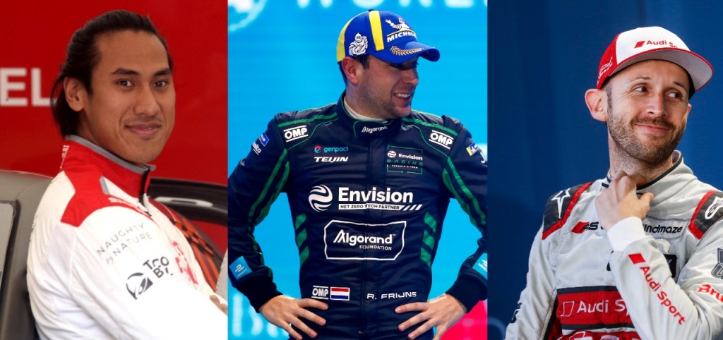 Sean Gelael (kiri), Robin Frijns (tengah), dan Rene Rast (dok. Sean Gelael)