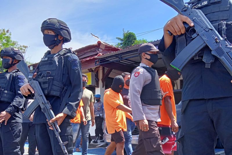 Polisi menangkap 12 pelaku bentrokan berdarah di Sorong/Beranda Antara