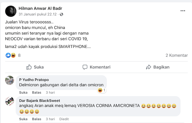 [Cek Fakta] Muncul Varian Baru Virus Korona Penyebab Covid-19 Bernama NeoCov? Begini Faktanya