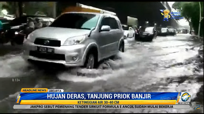 Hujan Deras Sejak Siang, Tanjung Priok Banjir