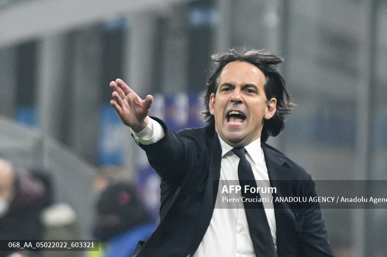 Pelatih inter Milan, Simone Inzaghi (AFP/Piero Cruciatti)