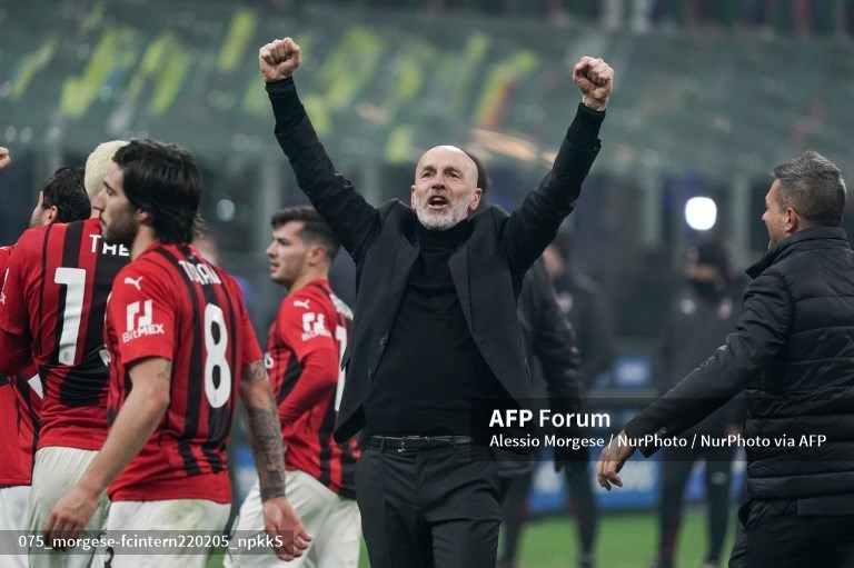 Pelatih AC Milan, Stefano Pioli (AFP/Alessio Morgese)