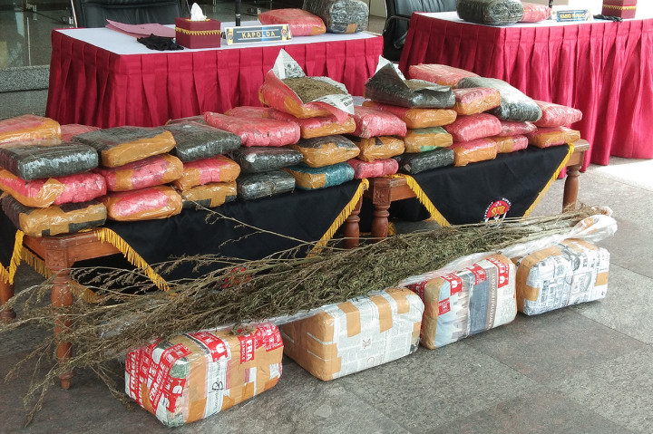 Polda DIY Sita 2 Ton Ganja Senilai Rp14 M