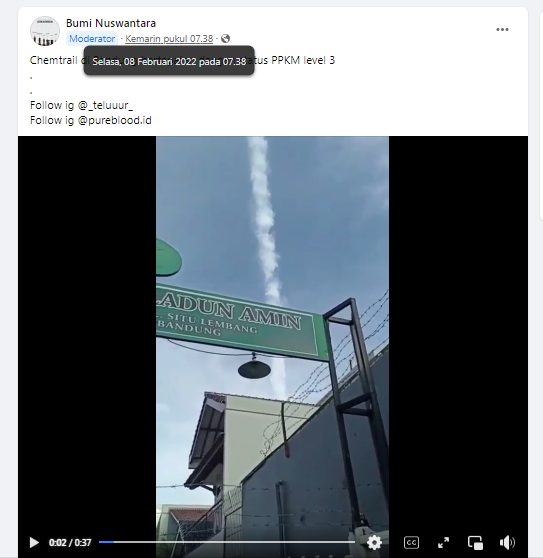 [Cek Fakta] Asap Putih di Langit Bandung Ini akan Buat Warga Keracunan? Simak Faktanya